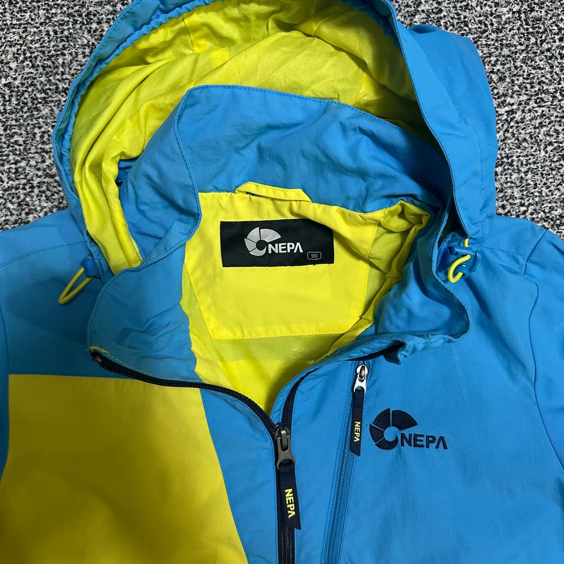 (90) 네파 바람막이 자켓 블루/옐로우 상품이미지2