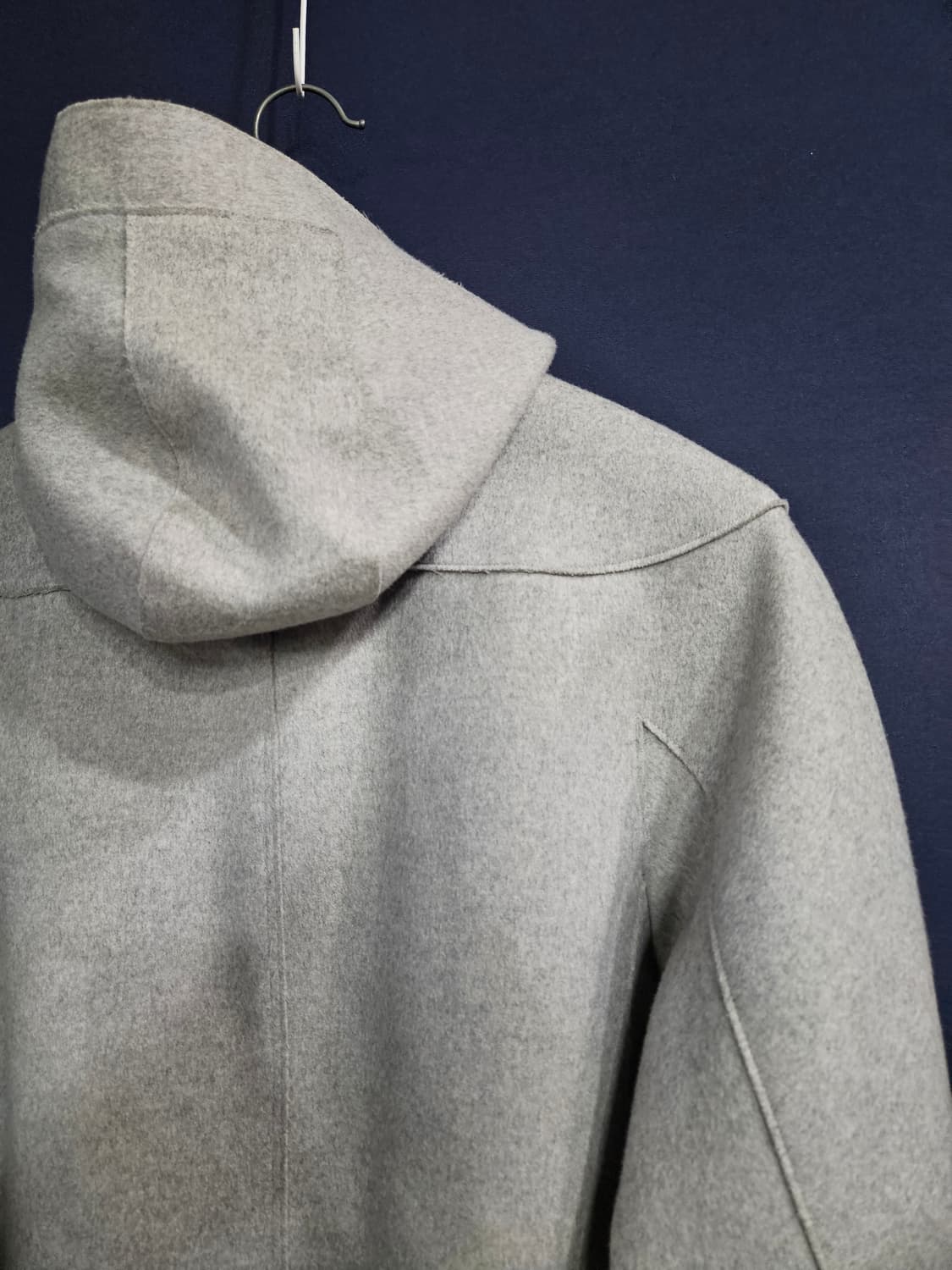 타임옴므 그레이 남성 세미오버핏 95 후드 하프코트  상품이미지9