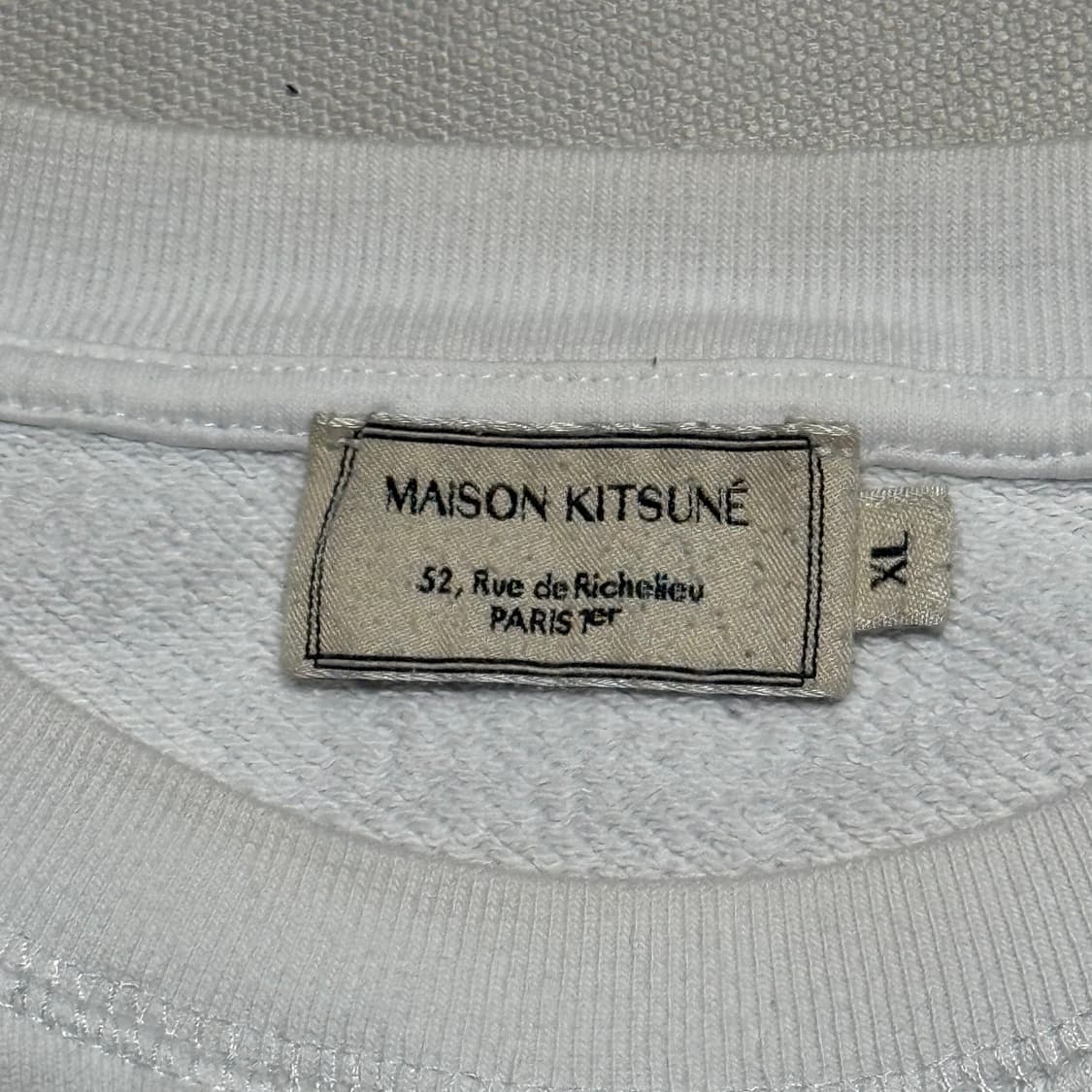XL 메종키츠네 여우 로고 화이트 맨투맨 상품이미지4