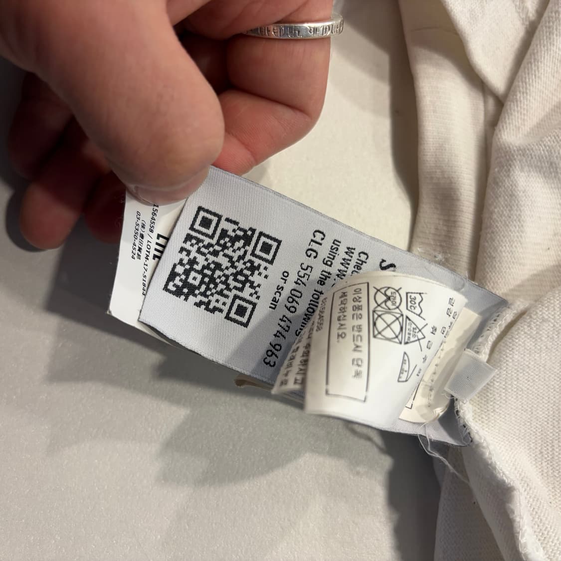 [XL] 스톤아일랜드 롱 슬리브 티셔츠 화이트 노와펜 D305 상품이미지9