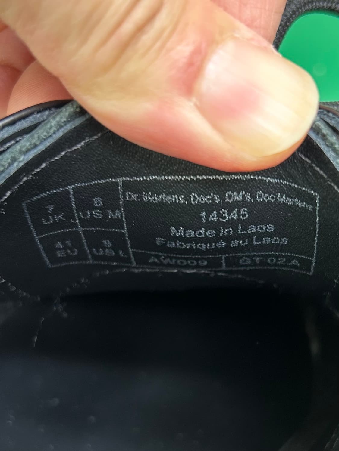 1461 3홀 블랙 모노 UK7 260-265 상품이미지6