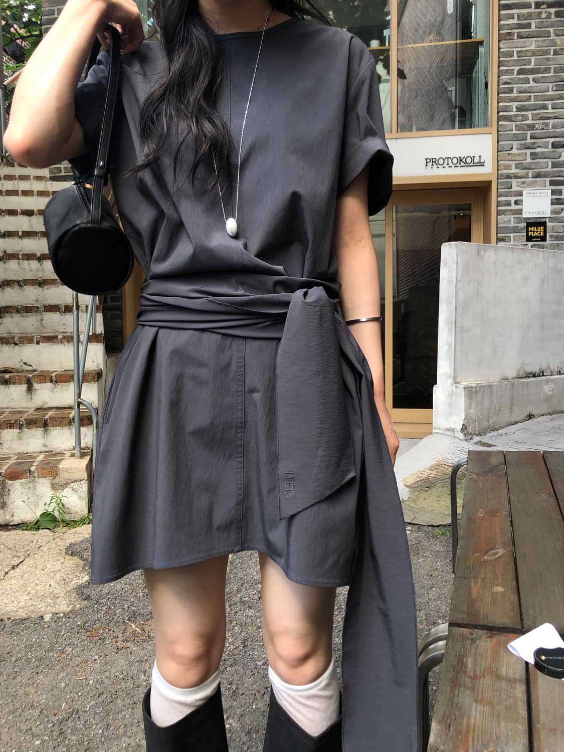 릿킴 릿츠 타이 드레스 reetkeem reets tie dress 상품이미지4