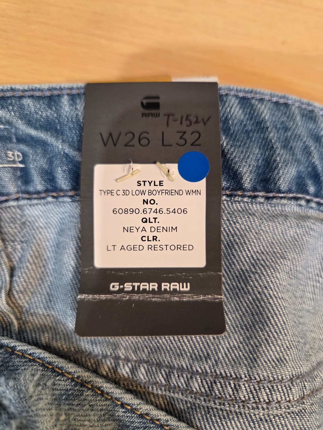 G-Star Type-C 워싱 데님 청바지(W26/L32) 상품이미지6