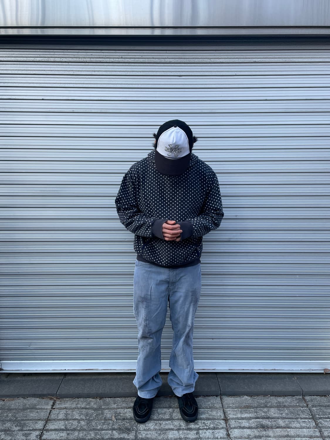 00s goodenough sashiko navy hoodie 상품이미지3