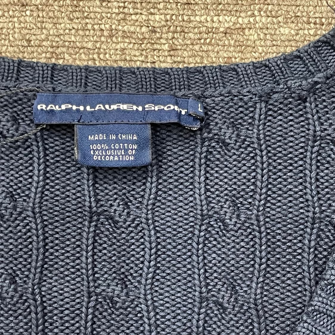 (L) POLO 폴로 랄프로렌 스포츠 케이블  브이넥 니트 상품이미지7