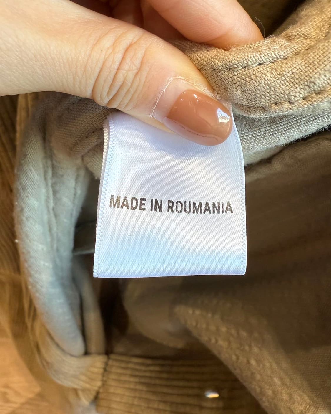 헤드 메이너 베이지 코듀로이 오버라이즈 코트 상품이미지10