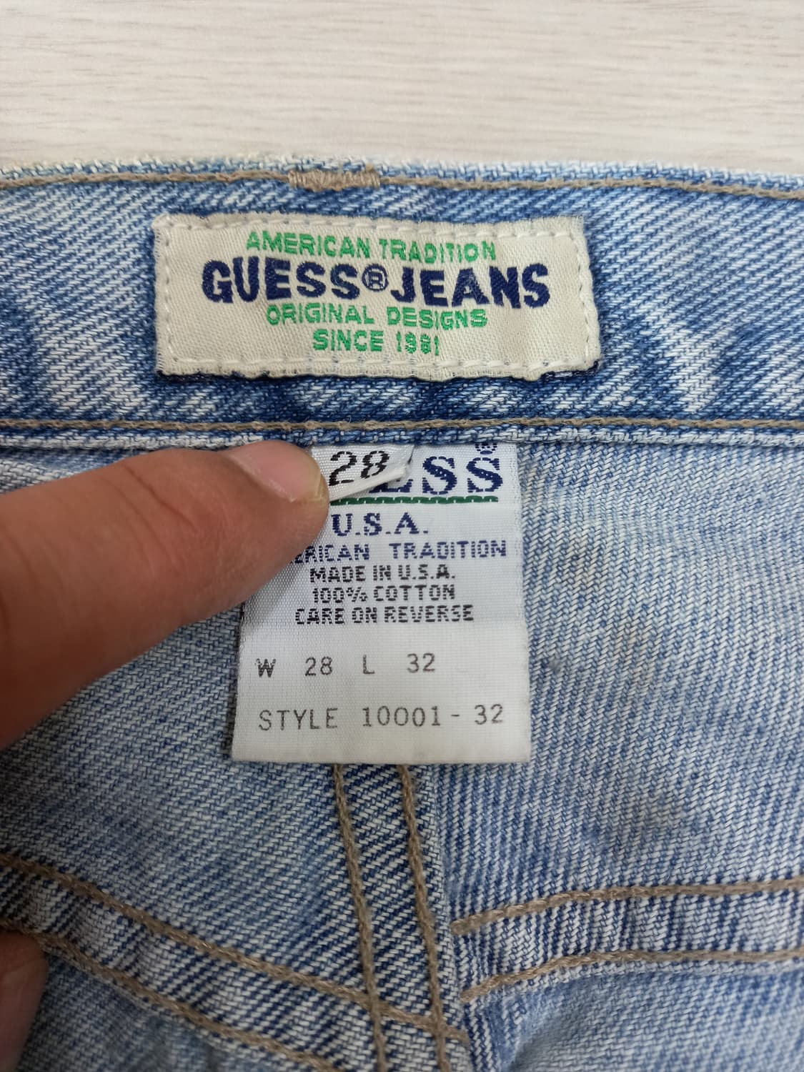 28 90's GUESS USA 일자진 연청 28-878 상품이미지8