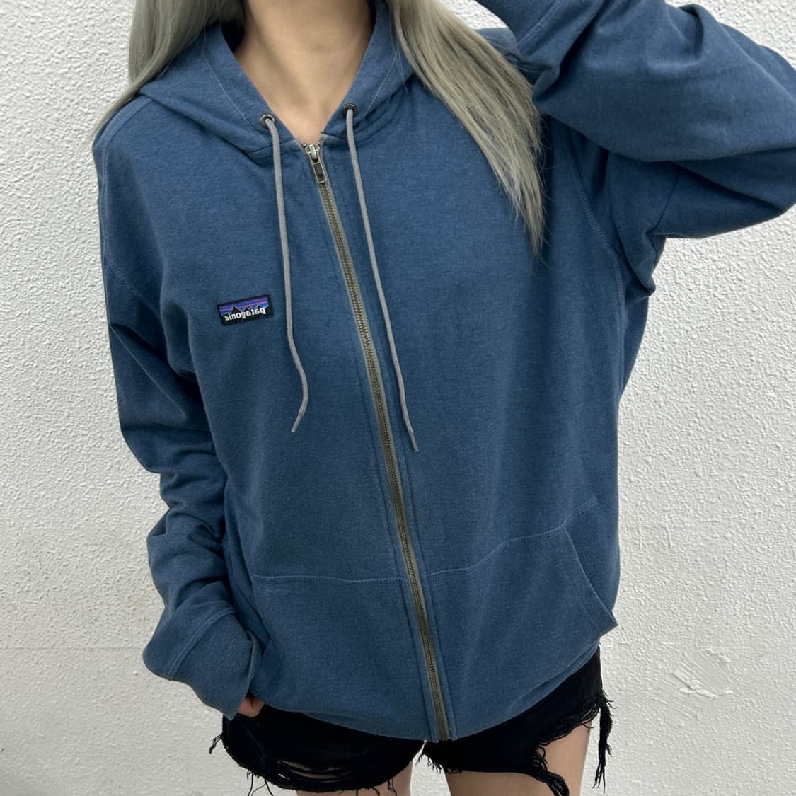 파타고니아 미니로고 딥블루 후드집업 XL 상품이미지1