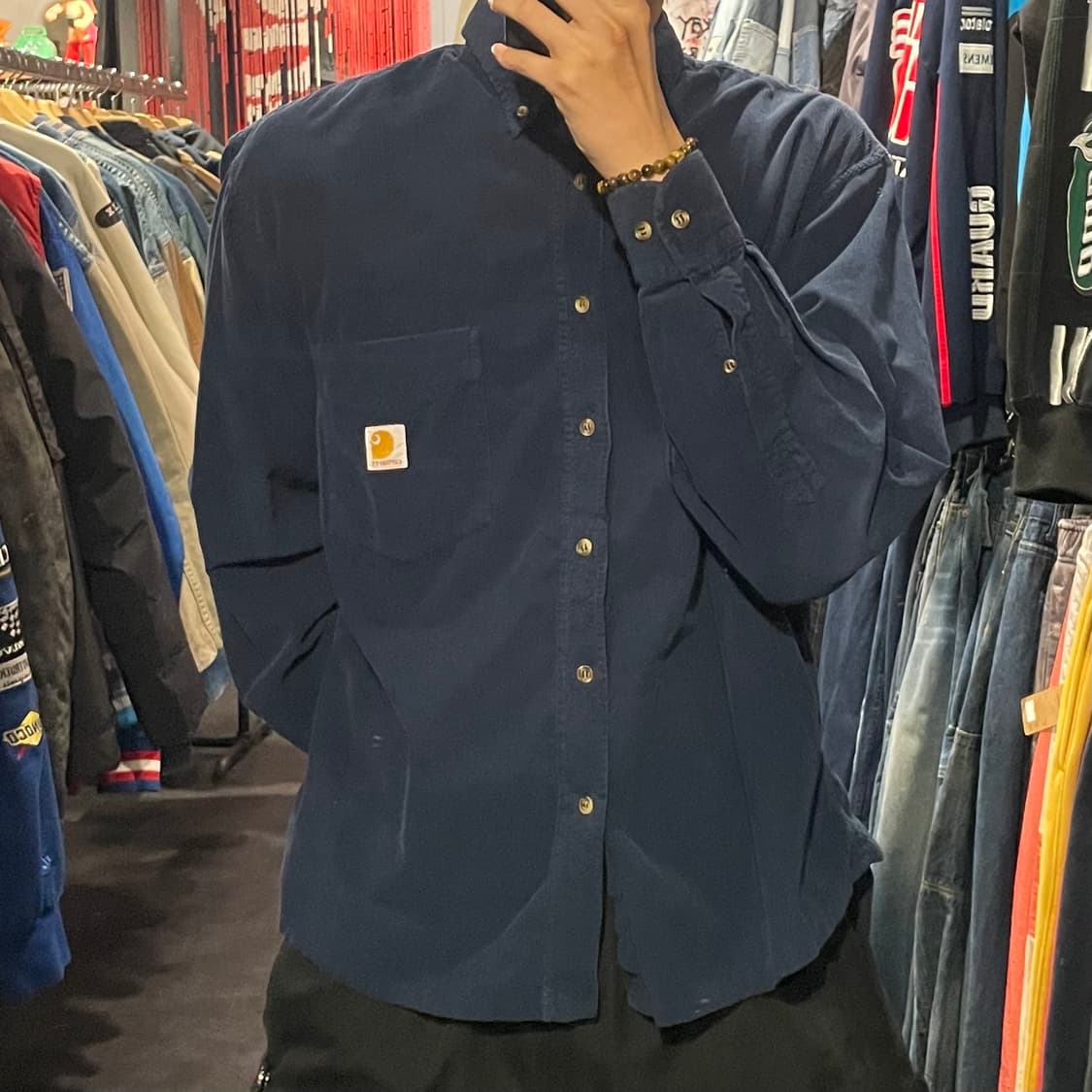 [IM] carhartt 칼하트 네이비 긴팔셔츠 상품이미지3