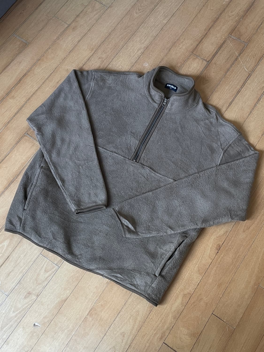 일본판 빈티지 유니클로 반집업 후리스 상품이미지1