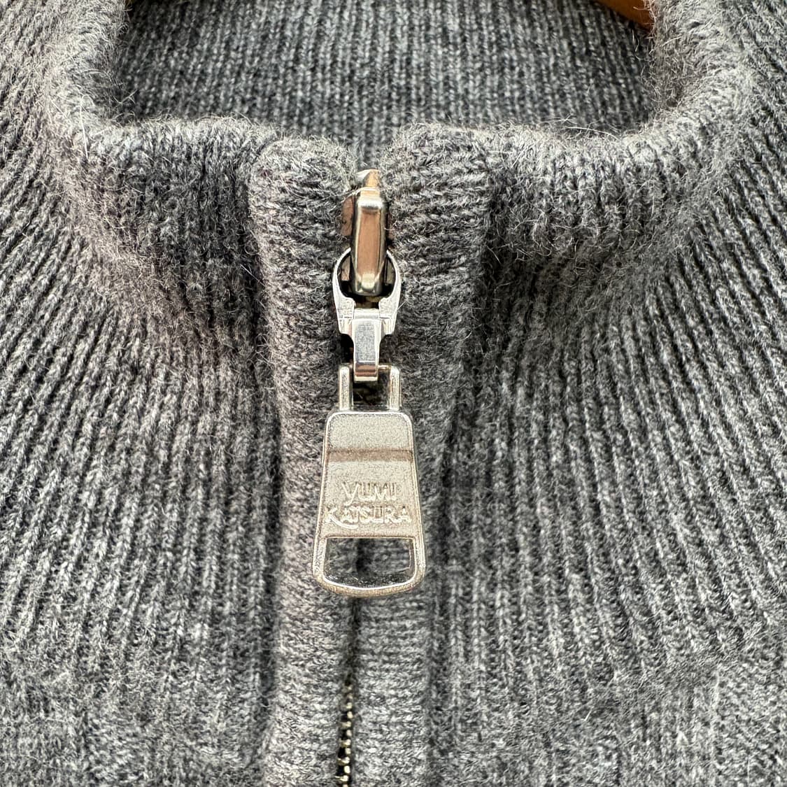 캐시미어 하프집업 니트 스웨터 그레이 L 상품이미지3