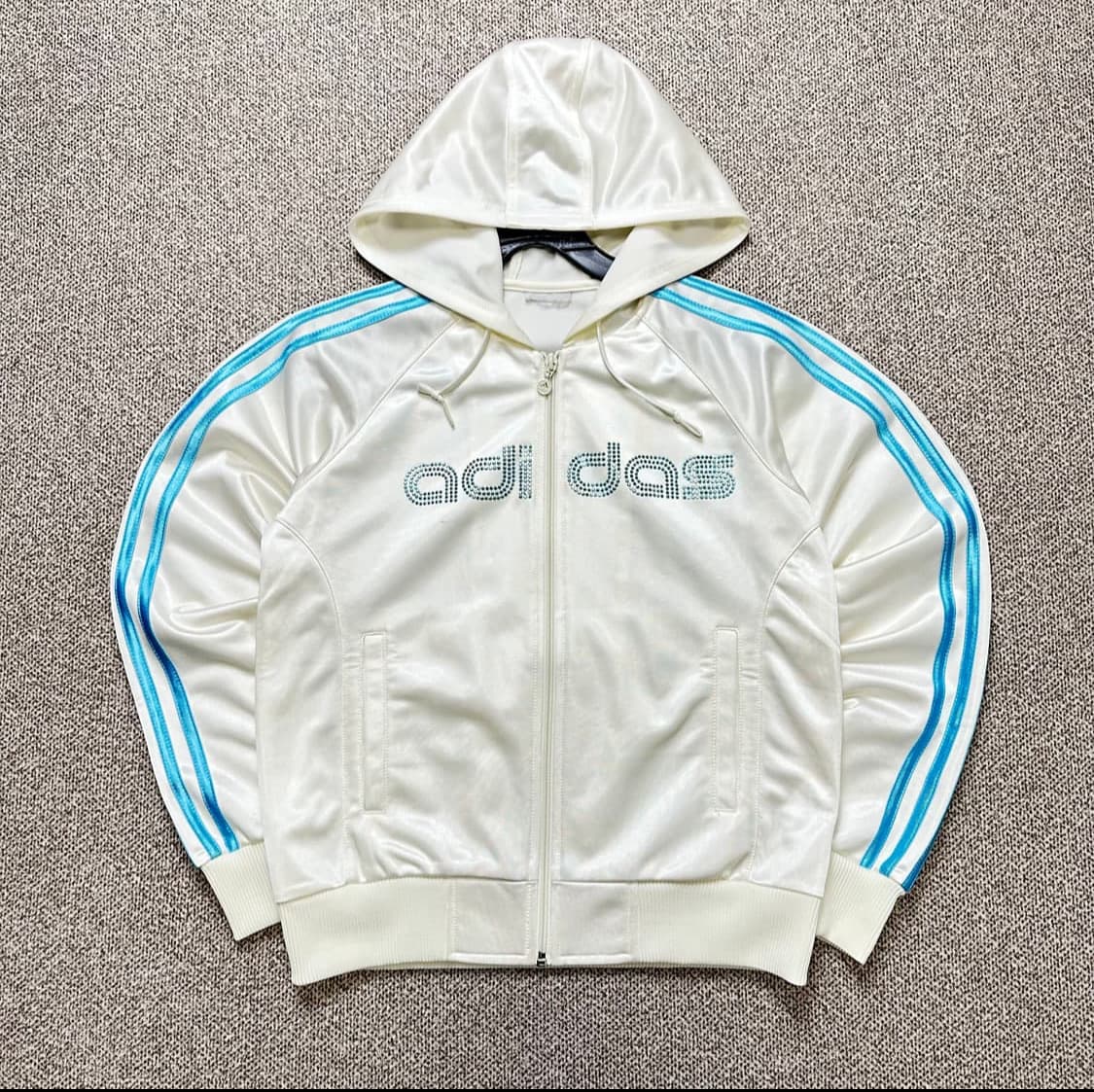 대장급)아디다스 ADIDAS 큐빅 후드 트랙탑 져지 크림 소다 상품이미지1