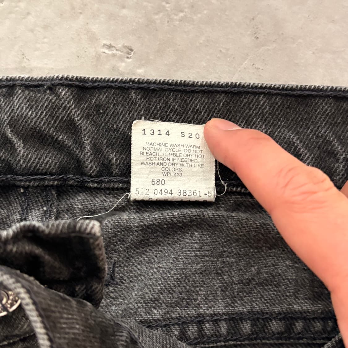 [38/32] USA🇺🇸 리바이스 505 오렌지 탭 블랙 흑청 상품이미지5