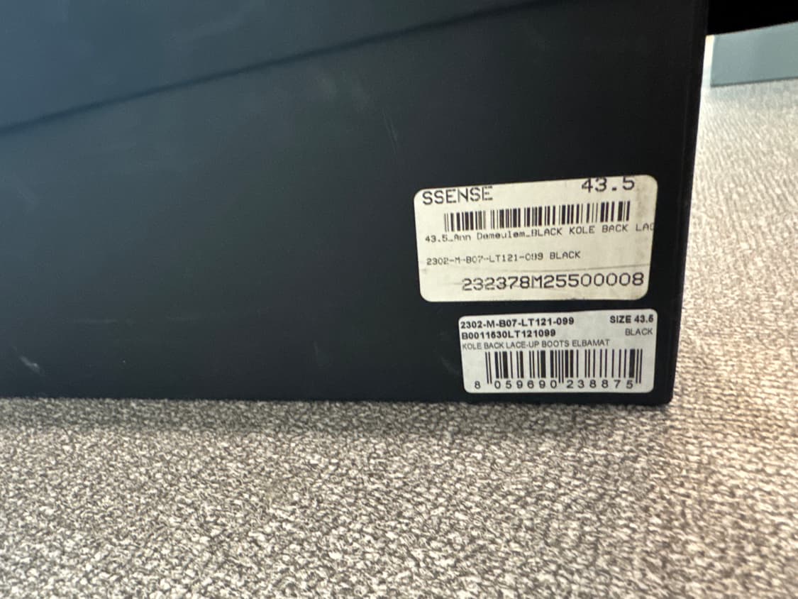 Ann demeulemeester KOLE 레더 백 레이스업 부츠  상품이미지10