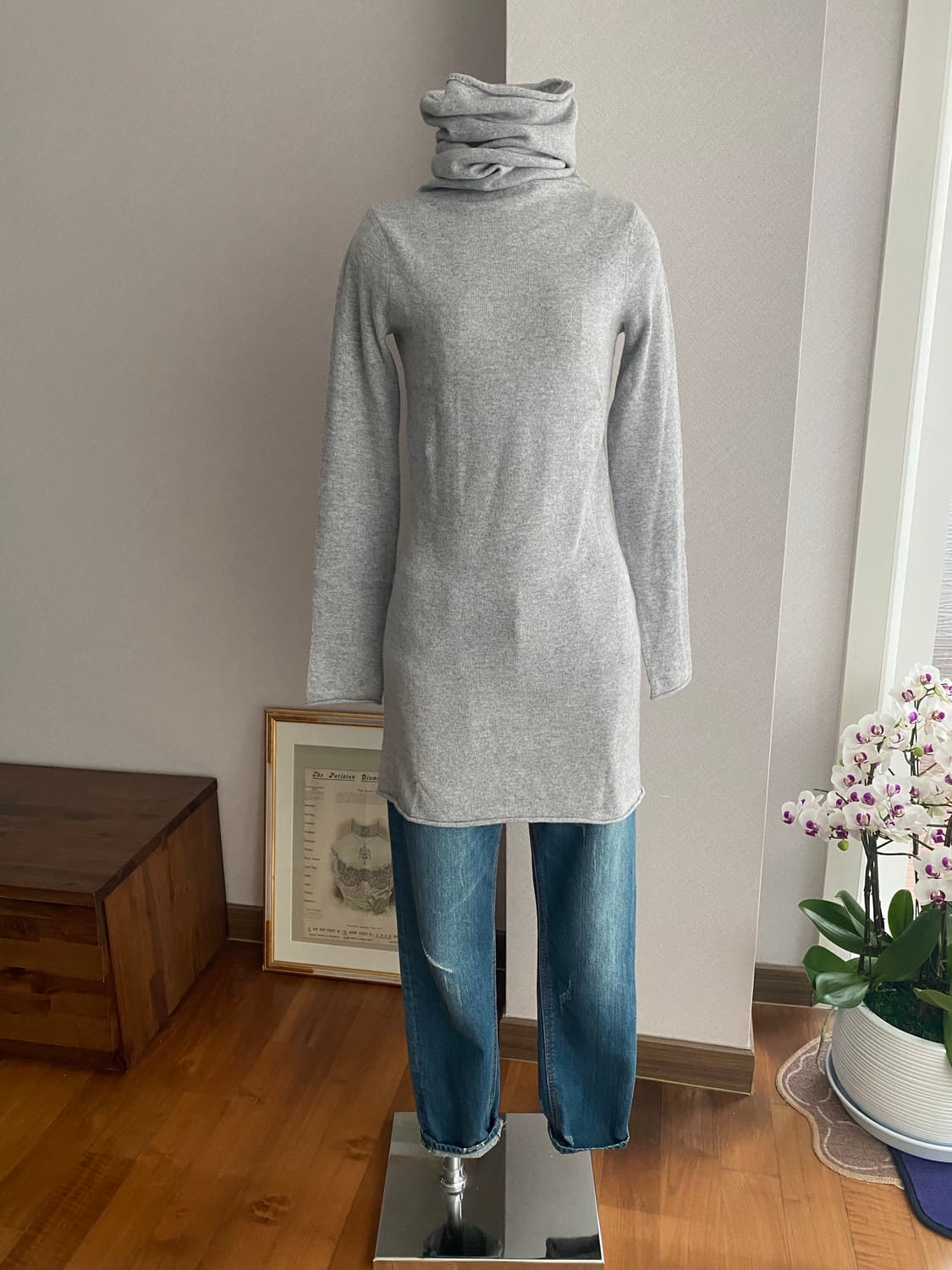 AQUA CASHMERE 아쿠아캐시미어 롱니트(XS) 상품이미지1