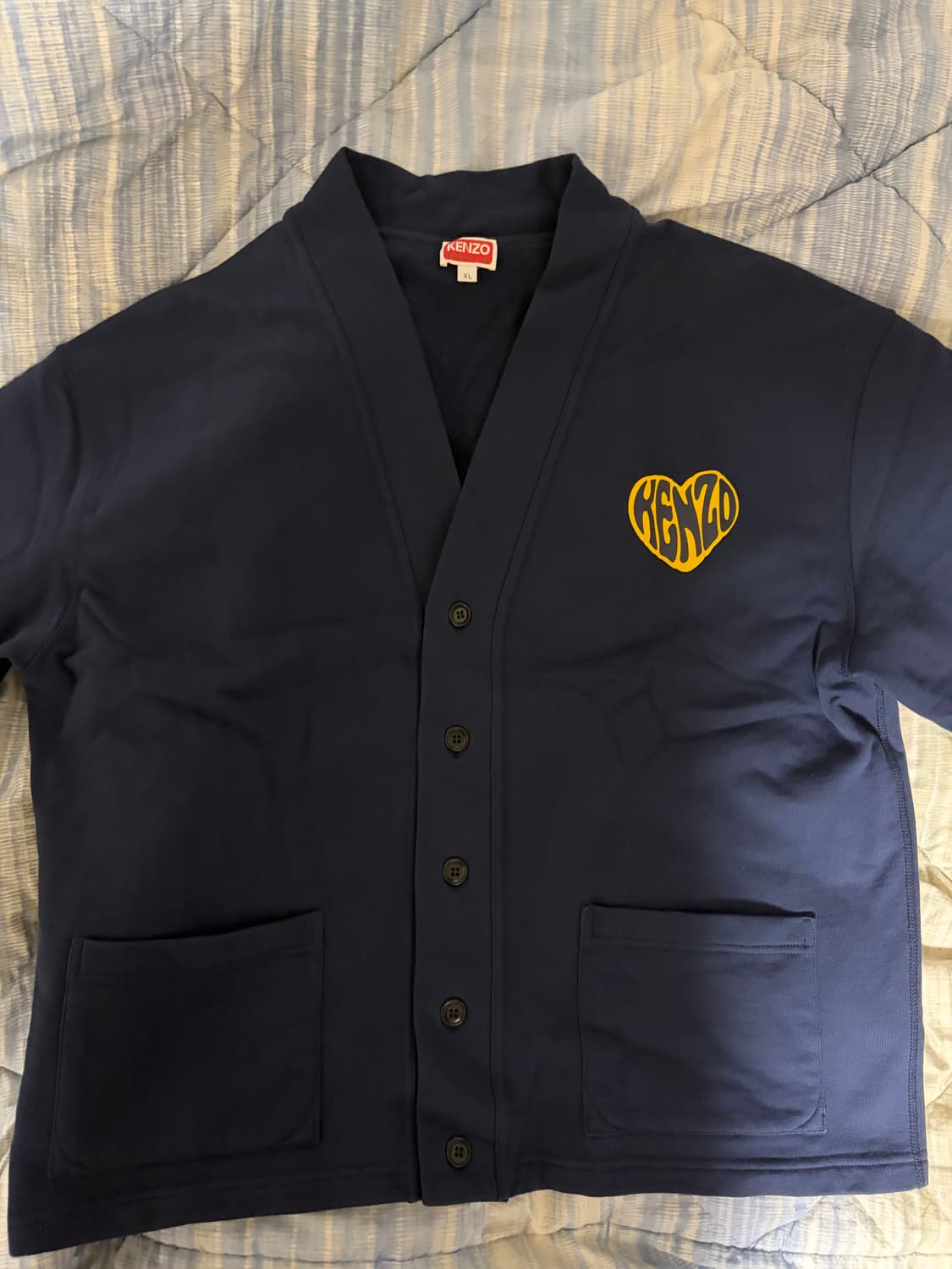 겐조 하트 가디건 미드나잇 블루 상품이미지3