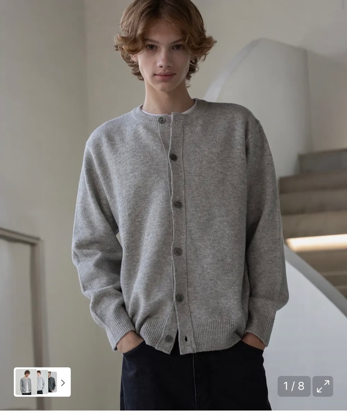 데꼬로소 라운드넥 가디건 상품이미지1