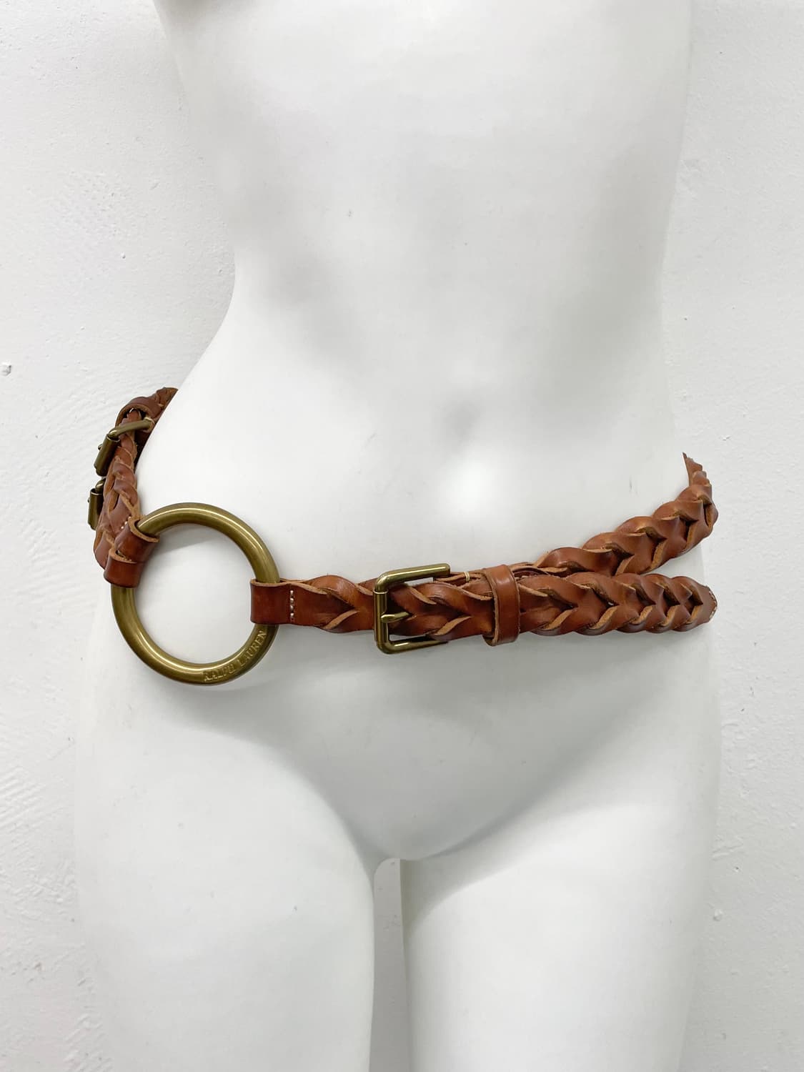 랄프로렌 리얼레더 웨스턴 위빙 버클 벨트 상품이미지1