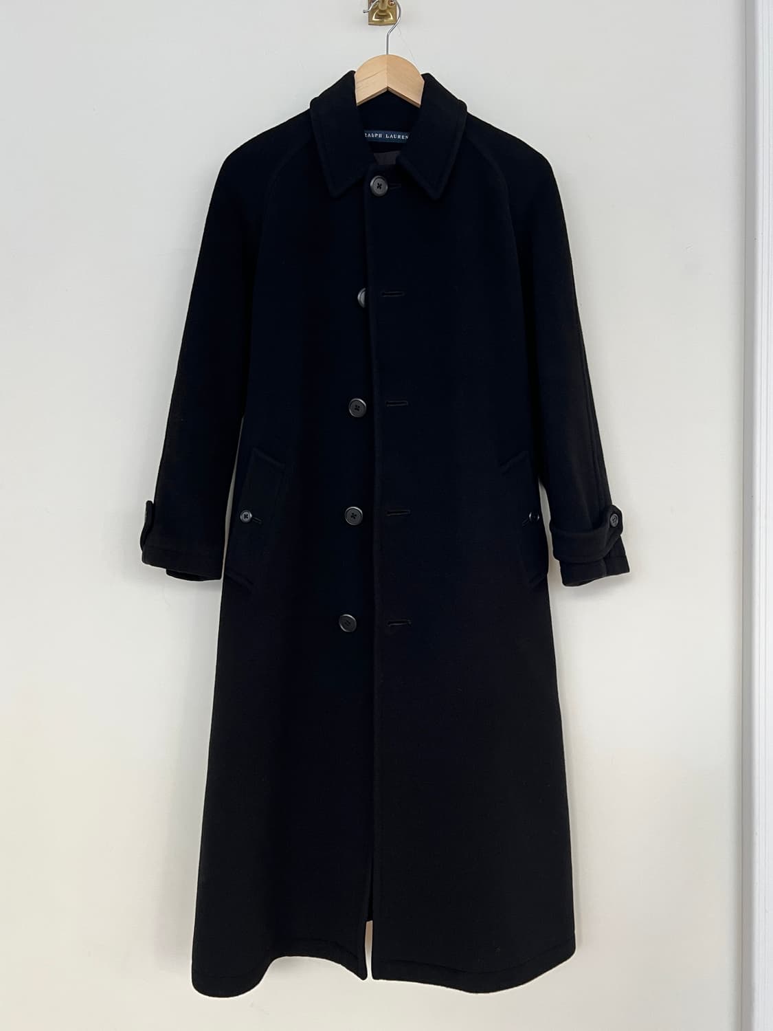 랄프로렌 블랙 캐시미어 블렌드 발마칸 코트 상품이미지7