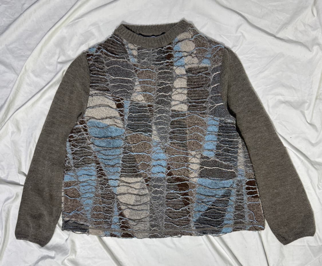 M.&Kyoko 텍스처드 울 니트 아방가르드 그런지 상품이미지1