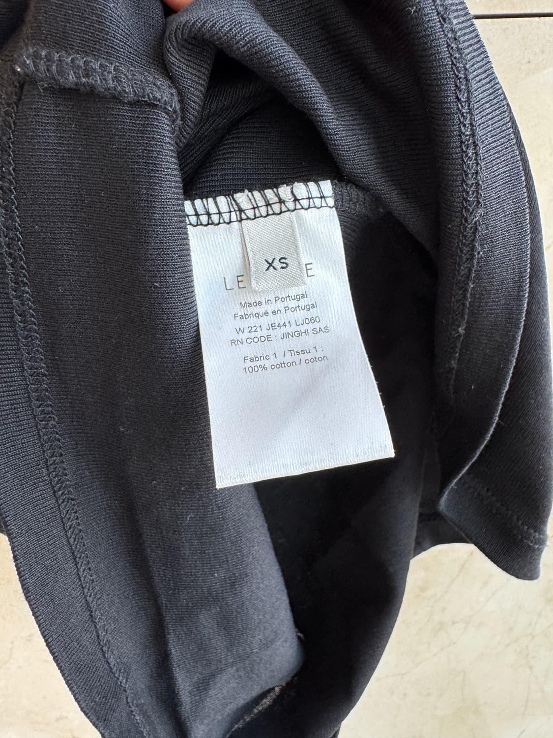 르메르 Lemaire 여성 세컨 스킨 티셔츠 블랙 xs / 오프화이트 m 상품이미지8