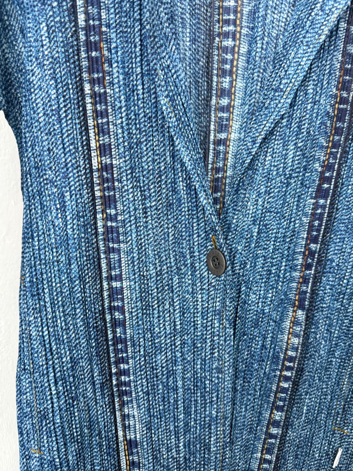 Pleats PleaseDenim Pattern Long Cardigan 상품이미지5