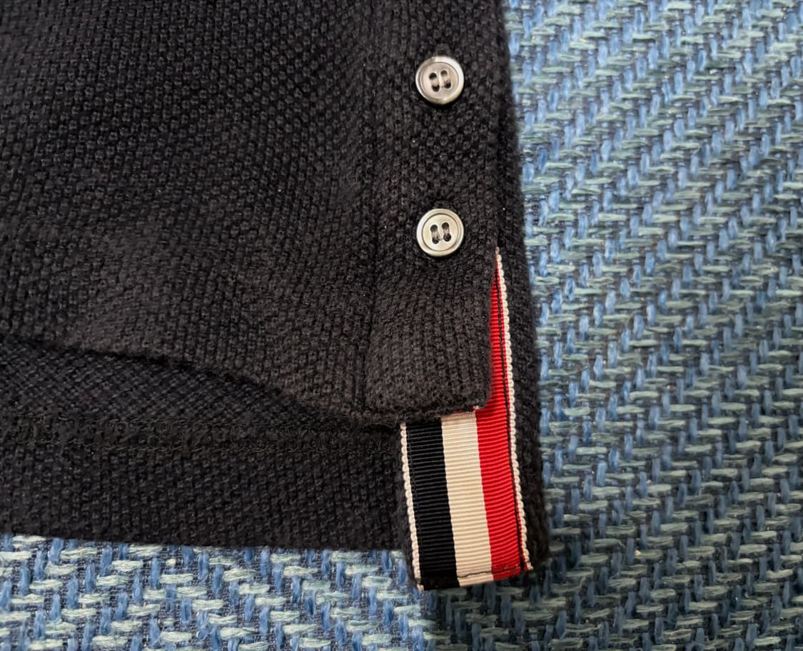 톰브라운 히든삼선 니트 카라 반팔 PK 티셔츠 블랙 1사이즈 (미세하자) 상품이미지7