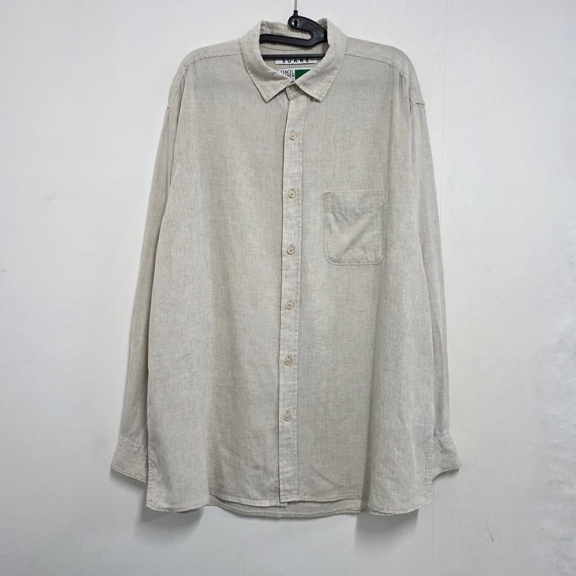 L 오버핏 수아레 텐셀 린넨 셔츠 오트밀 상품이미지2