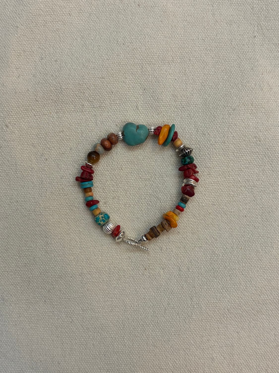 빈티지 터키석 하트 브레이슬릿 상품이미지1
