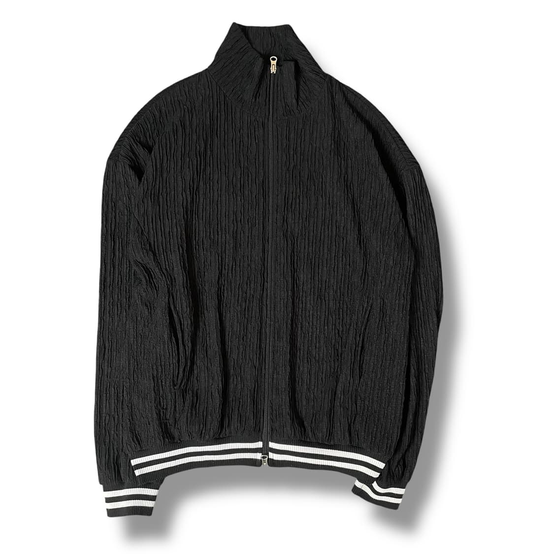 J.DON 플리츠 주름 블랙 집업 상품이미지1