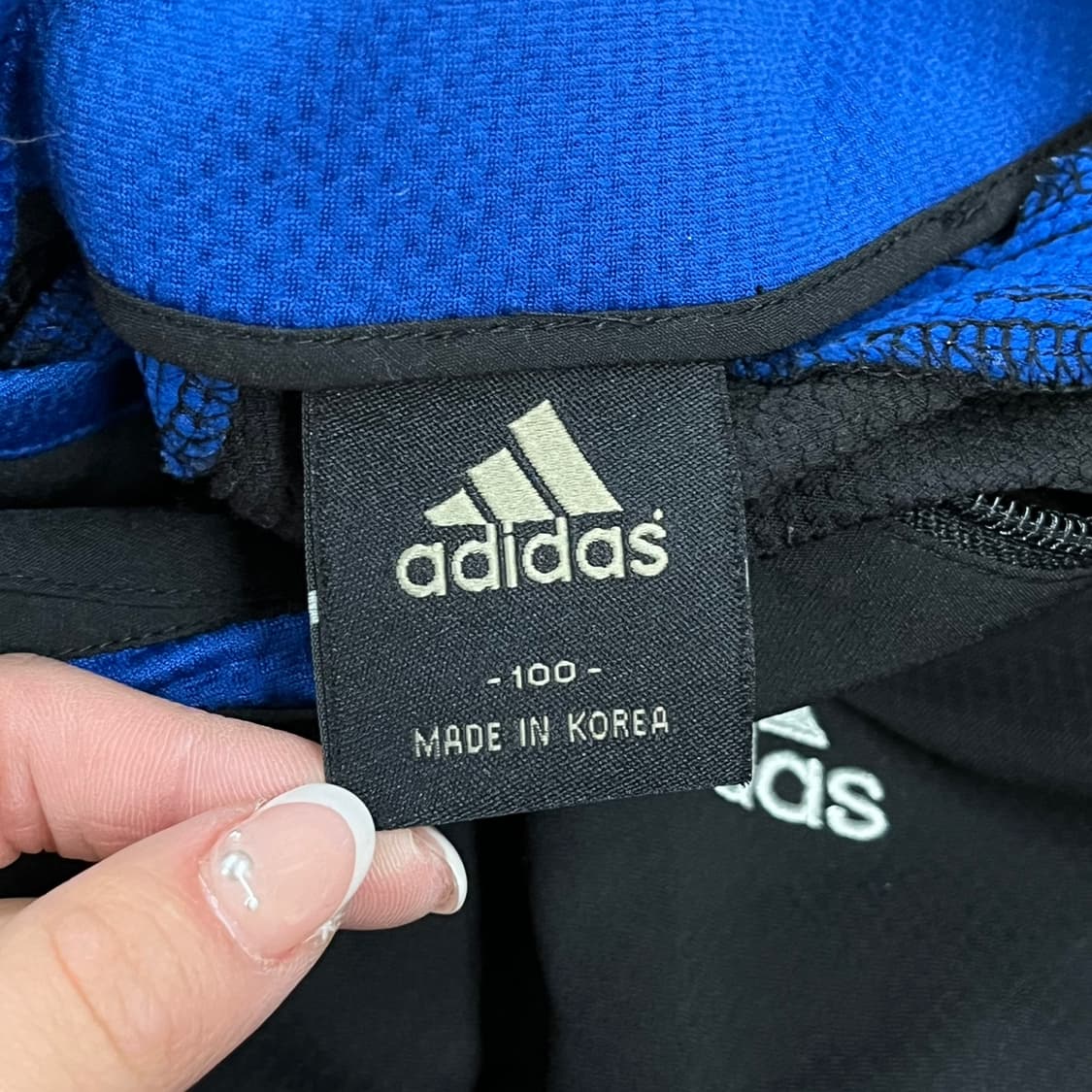 [정품/100] 아디다스 삼선 트랙탑 져지 블랙 블루 b14 상품이미지6