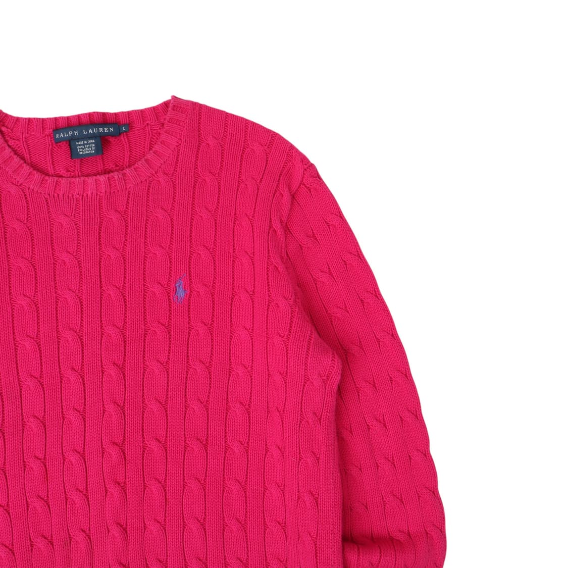폴로 랄프로렌 핑크 케이블 니트 상품이미지3