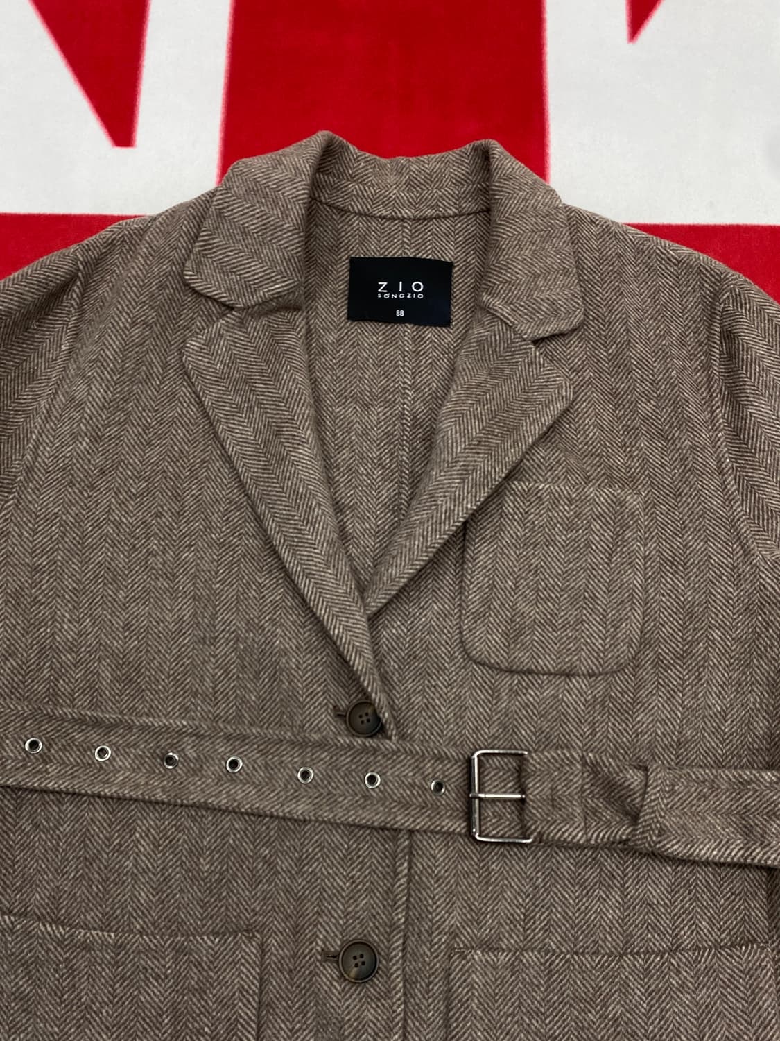 송지오 헤링본 자켓 여성88 상품이미지4