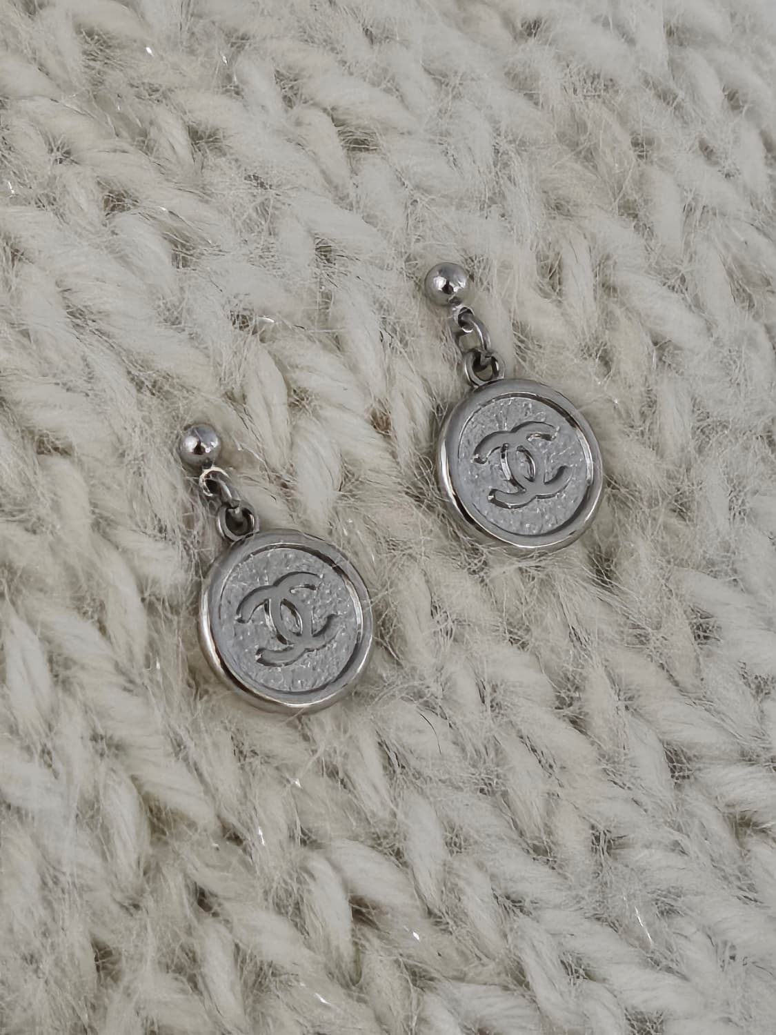 925실버 샤넬 정품 코인 귀걸이 업사이클링 상품이미지1