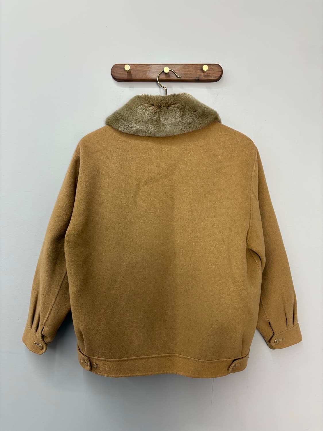 발렌시아가 퍼 카라 숏 해링턴 브라운자켓 A3308 상품이미지5