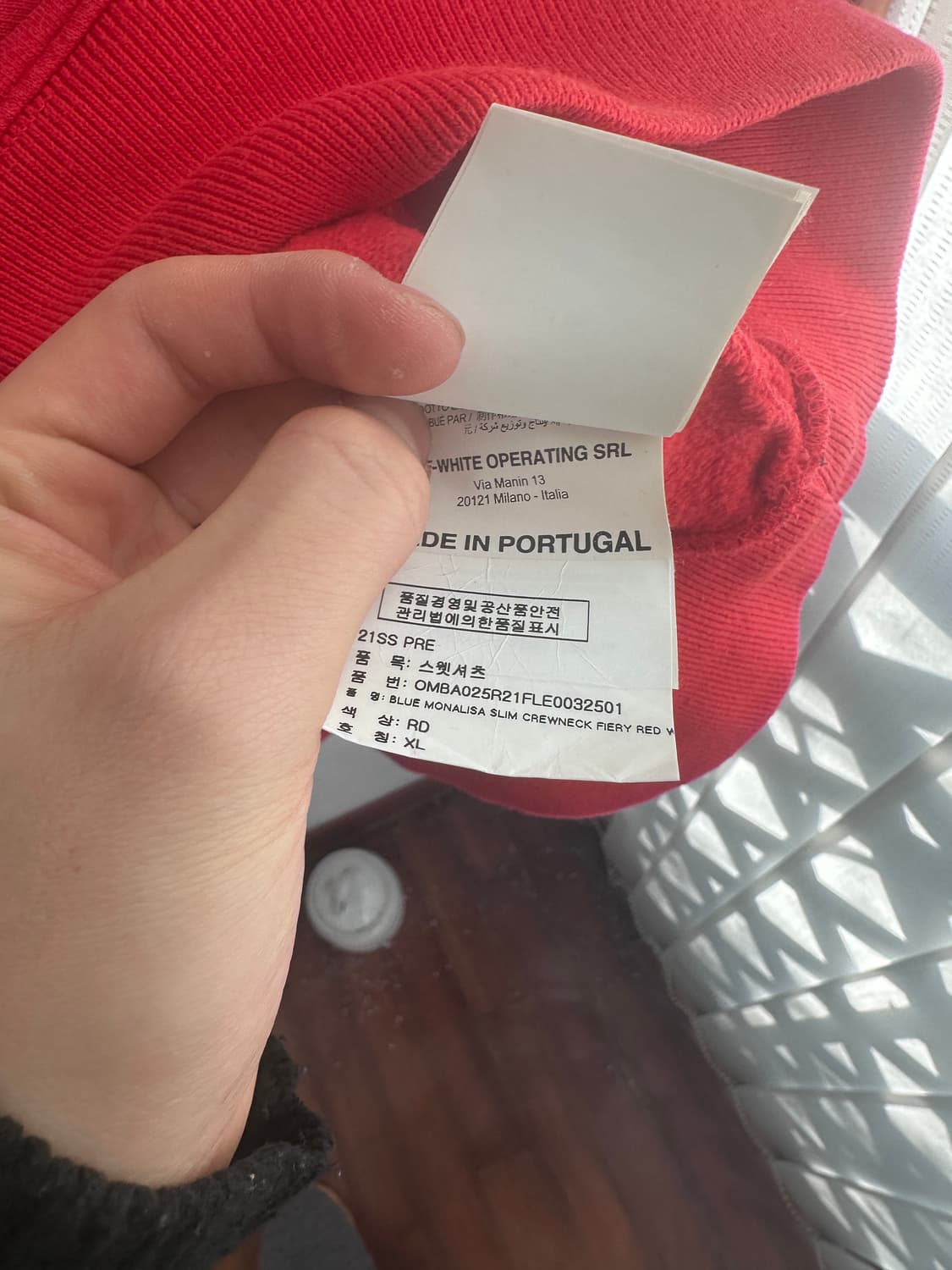 오프화이트 맨투맨 사이즈 xl 상품이미지5