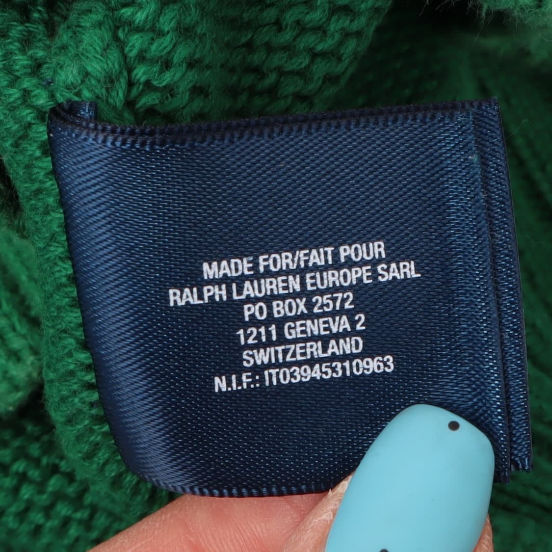 폴로 랄프로렌 빅포니 그린 투톤 하프집 니트 상품이미지10