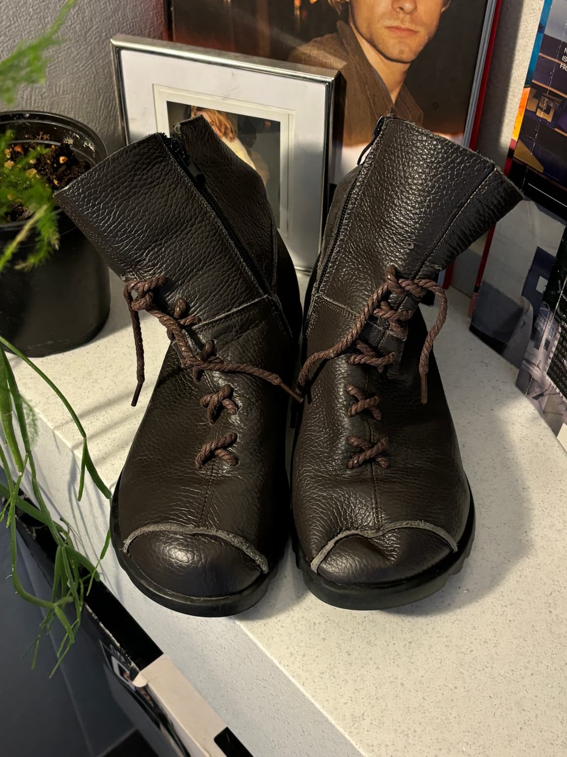 빈티지 레더 윈터 앵클부츠 상품이미지5