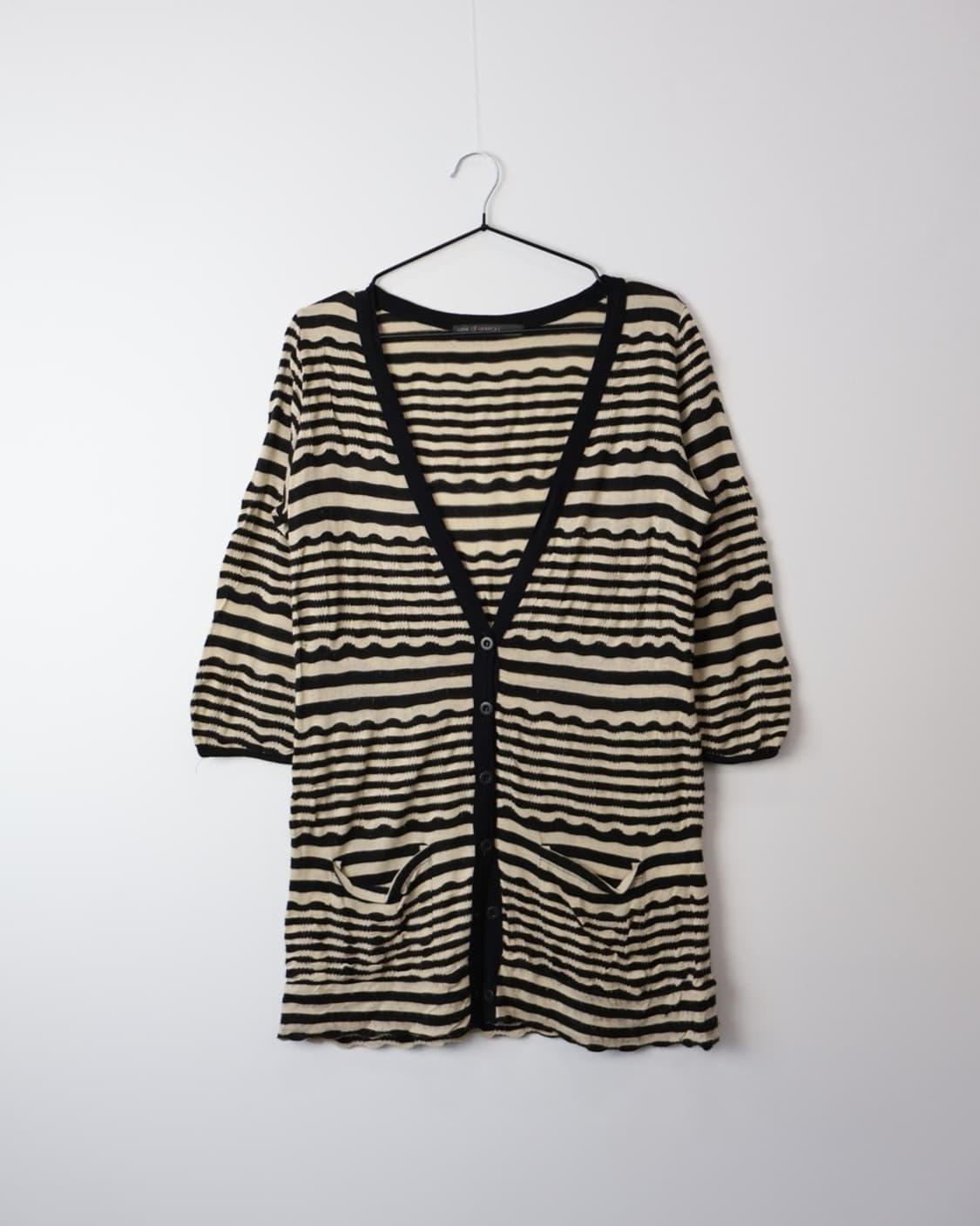 Ray Beams Wavy Striped Knit Cardigan 상품이미지4