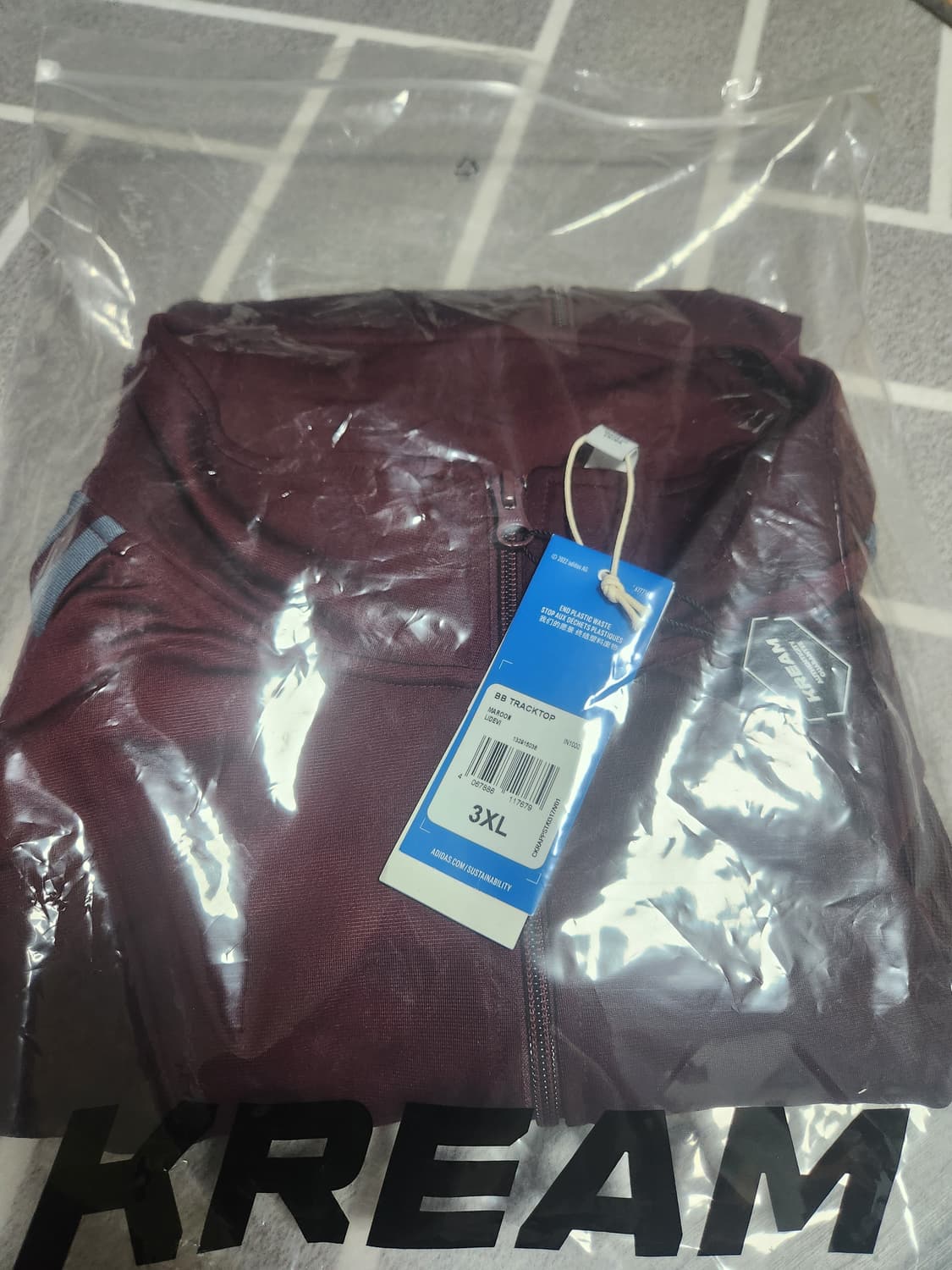 아디다스 오리지널스 베켄바우어 트랙 자켓 3XL 버건디 (안입음) 상품이미지2