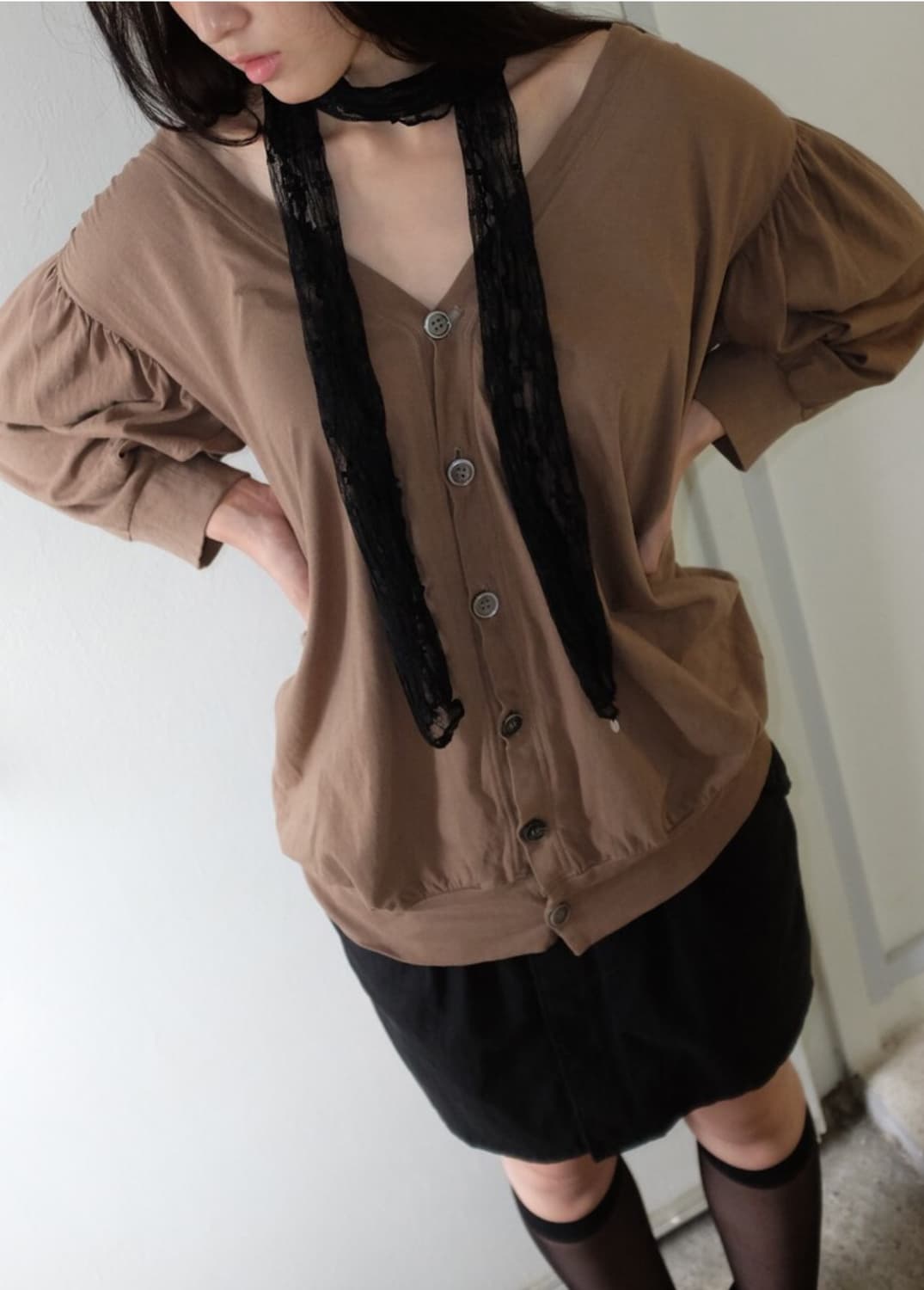 ZUCCA brown cardigan 상품이미지3