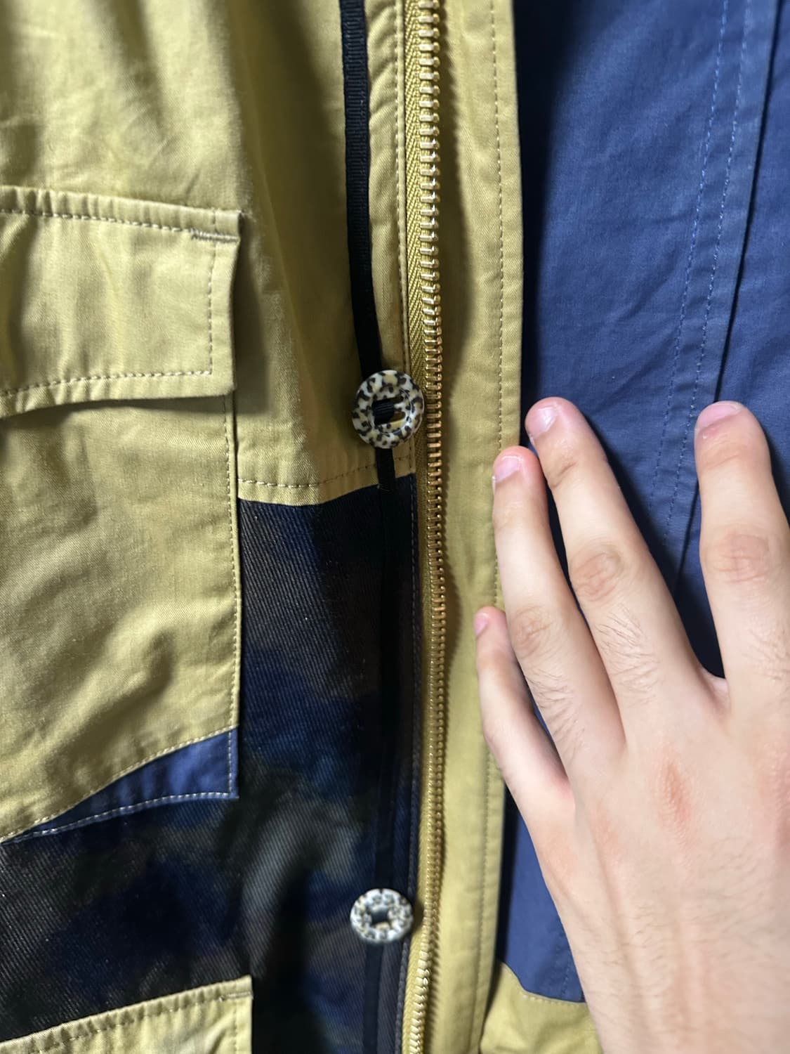 겐조 레오파드 컬러블록 파카자켓 M 상품이미지4