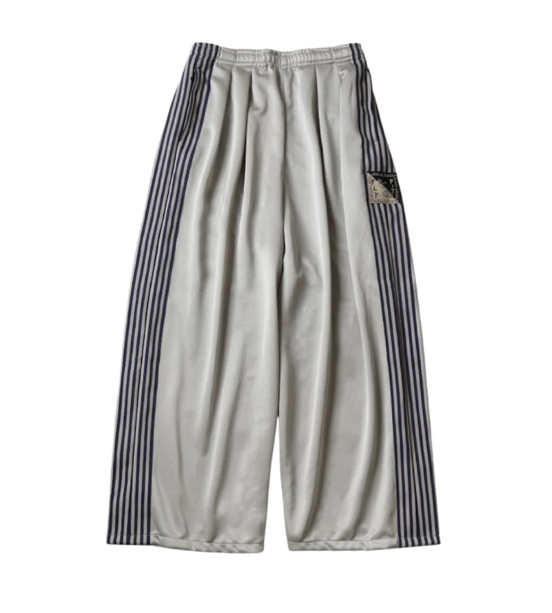 KAPITAL 캐피탈 슈퍼 배기 트랙 팬츠 스트라이프 그레이 상품이미지1