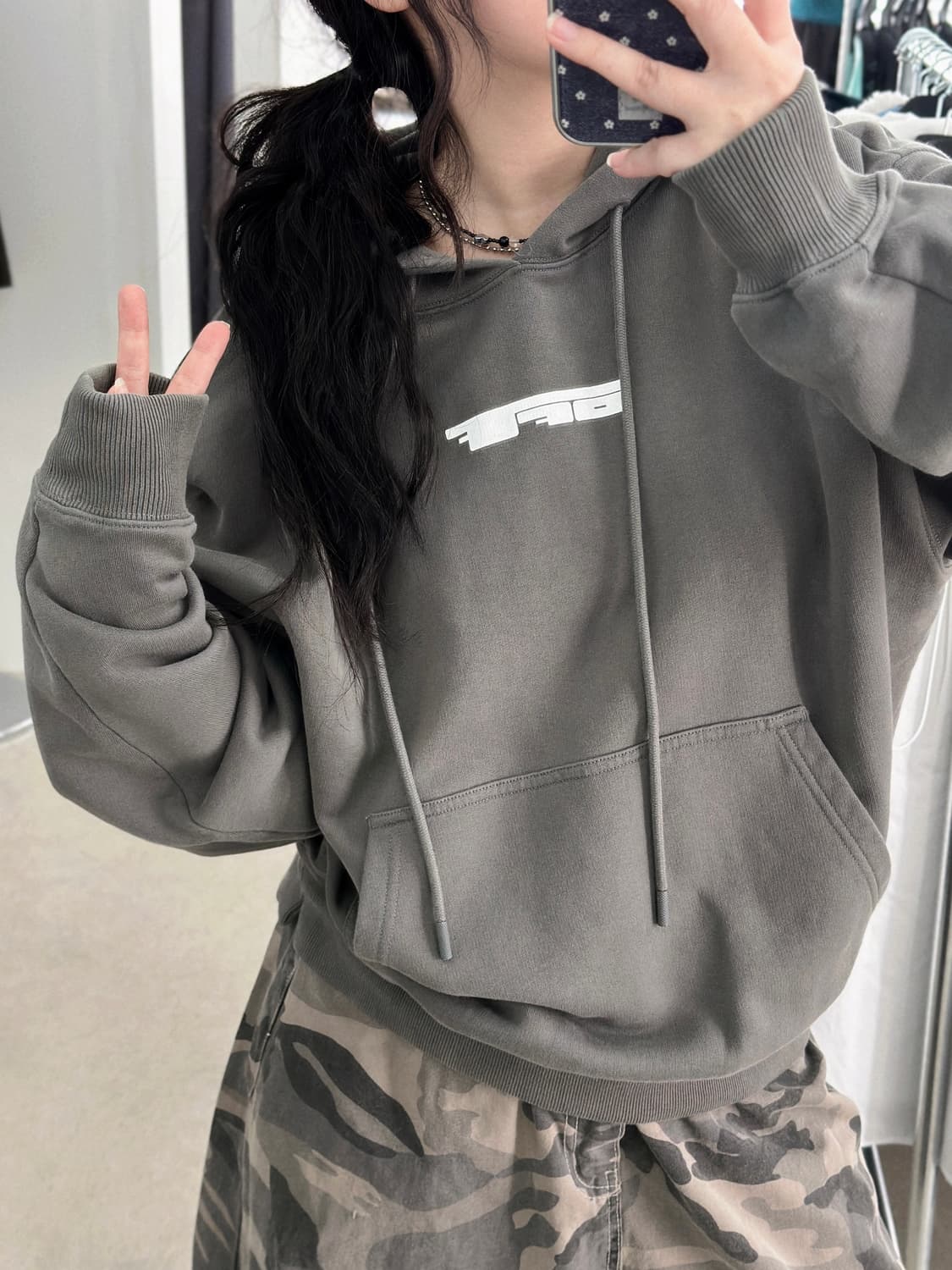 오프화이트 23SS 테디 에로우 스틸 후드티  상품이미지8