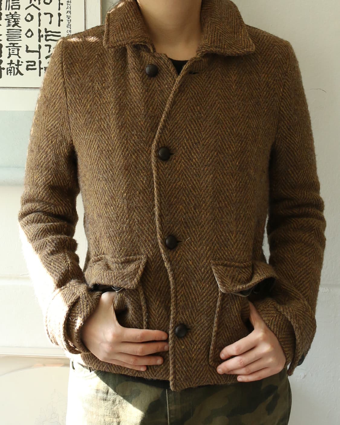 트로브 울 비대칭 피코트 자켓 상품이미지4