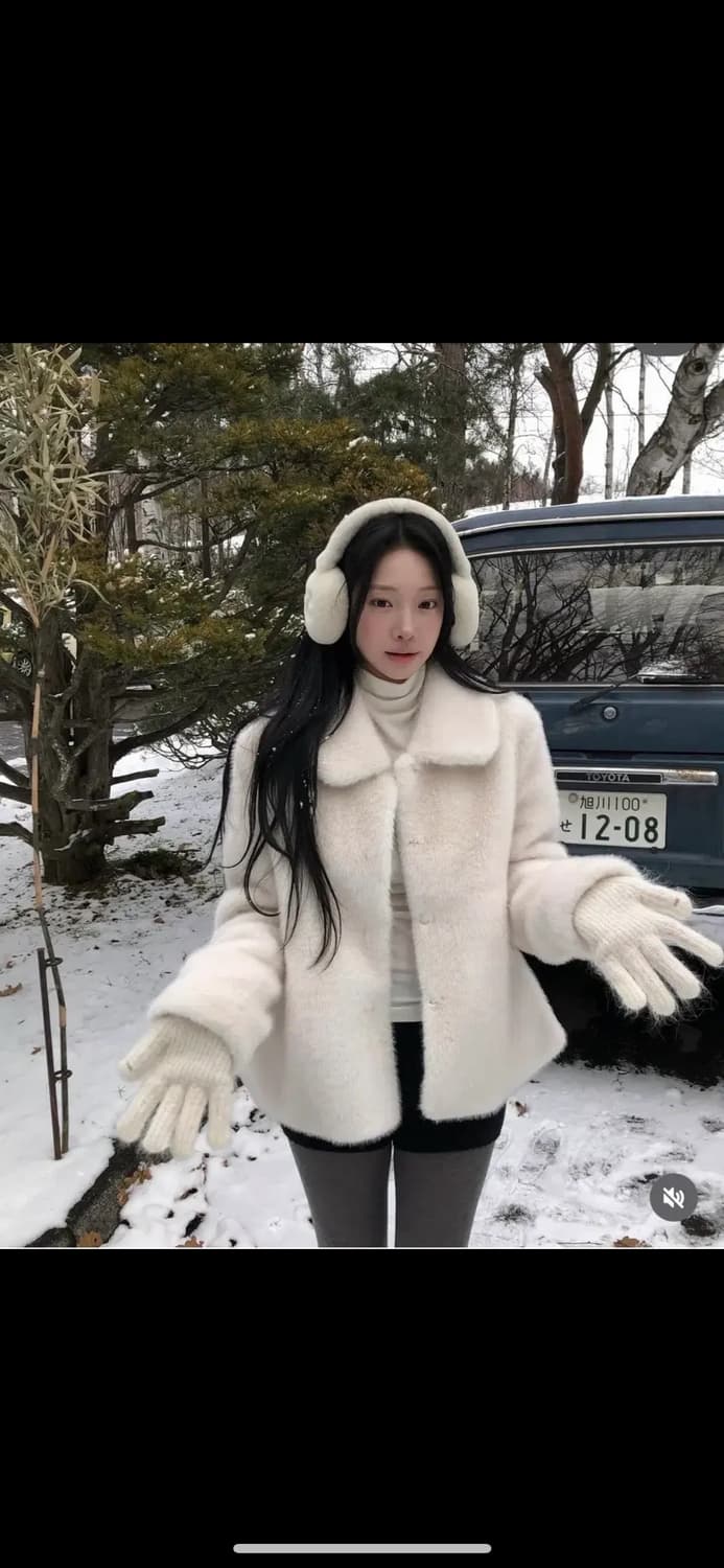 더위시 leeds 리즈 로엔 밍크퍼 코트 퍼자켓 상품이미지1