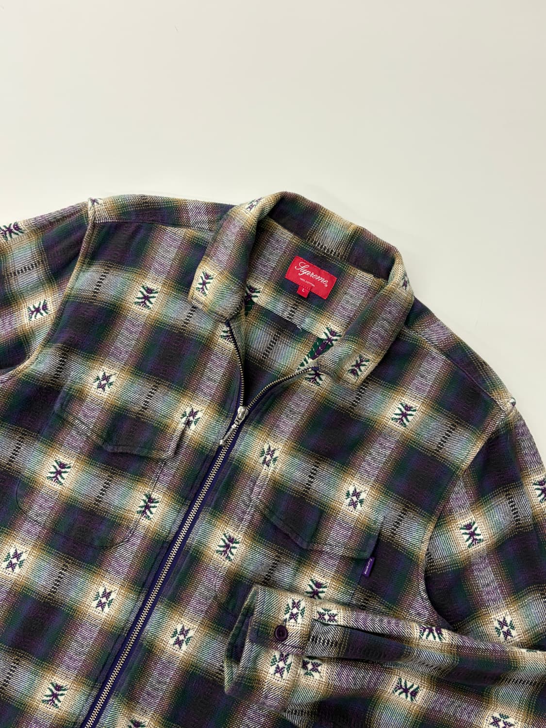Supreme 슈프림 17fw 플레이드 플란넬 집업 자켓 상품이미지3