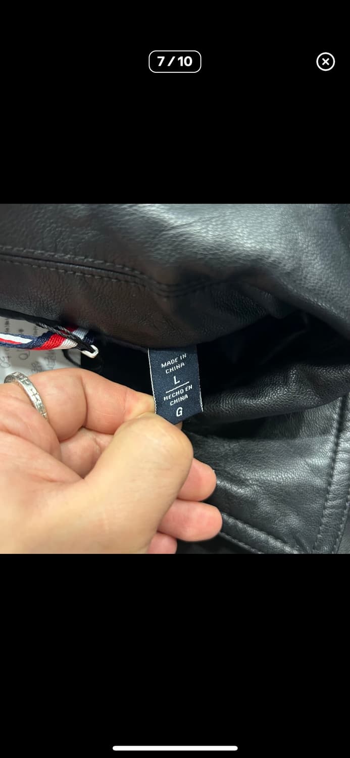 [L] 23FW 타미힐피거 싱글레더 가죽 자켓 블랙 상품이미지6