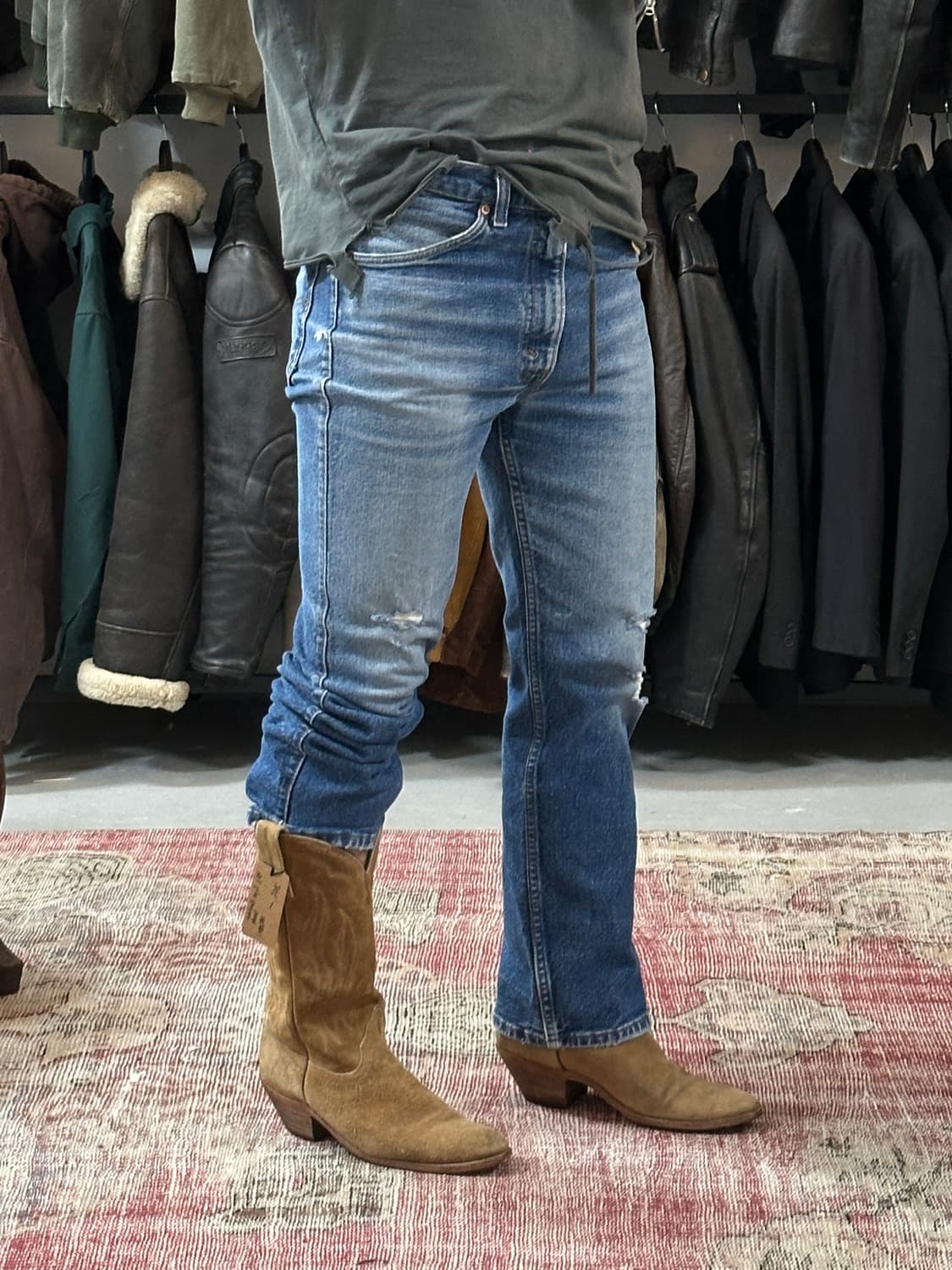 90's FRYE 러프아웃 스웨이드 카우보이 웨스턴 부츠 상품이미지2