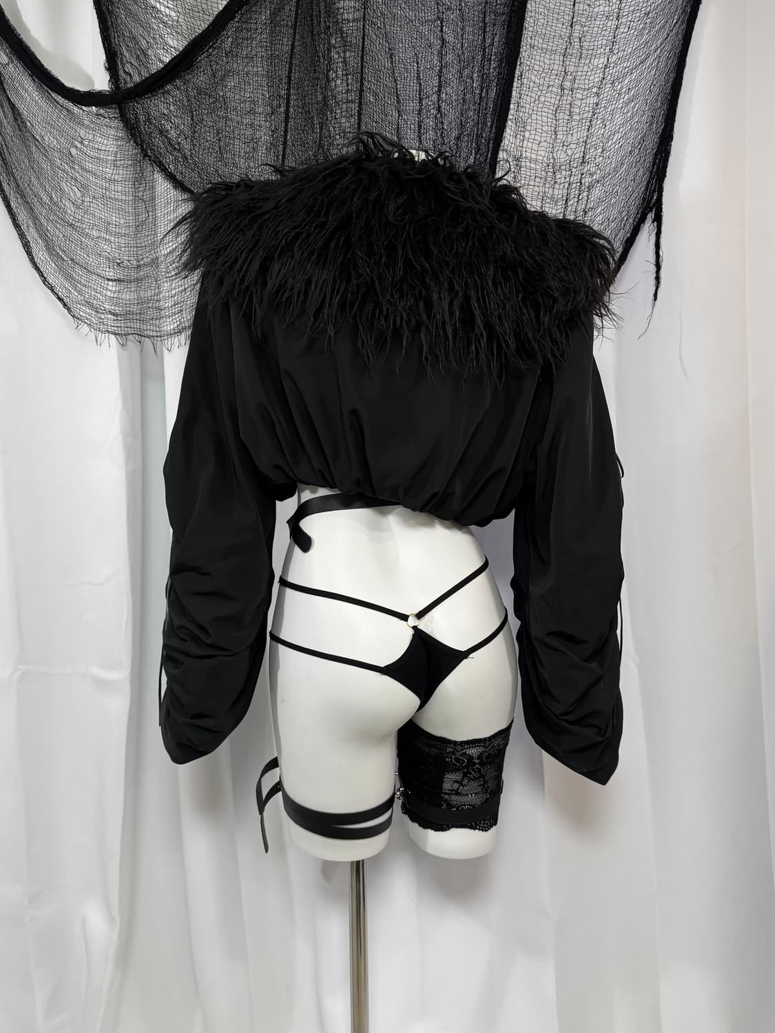 fur belt corset crop jacket 상품이미지4